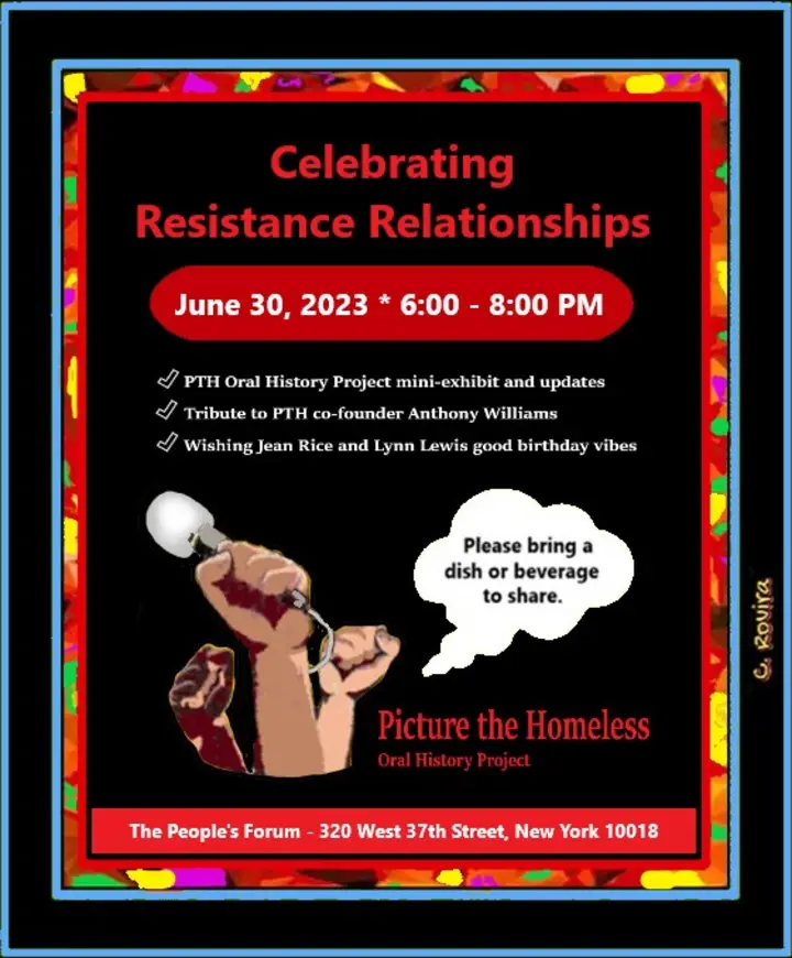 Flyer for Celebrating Resistance Relationships by Young Lord Carlito Rovira
